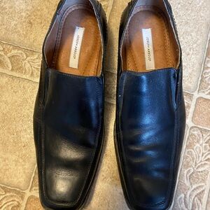 Men’s Sz 13 Joseph Abboud Genuine Leather Formal Dress Shoes Oxfords Loafers Bla